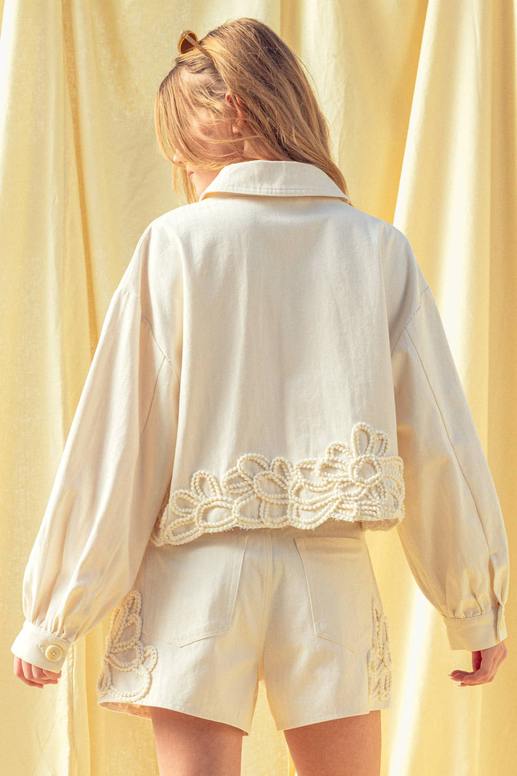 Floral Embellishment Jacket