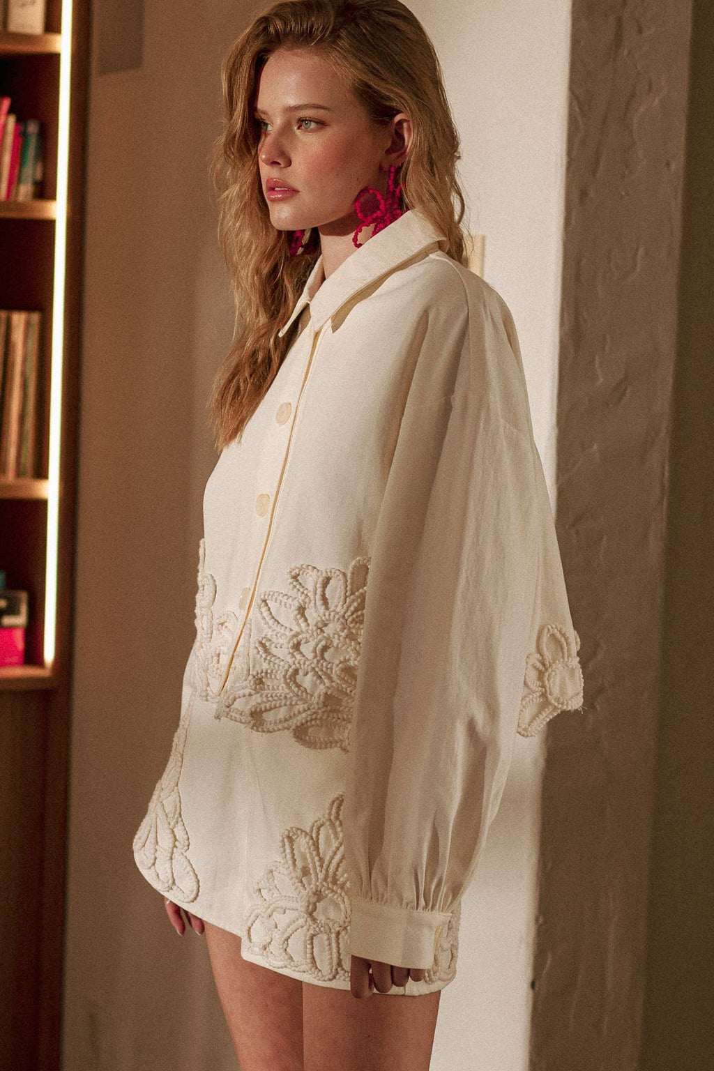 Floral Embellishment Jacket