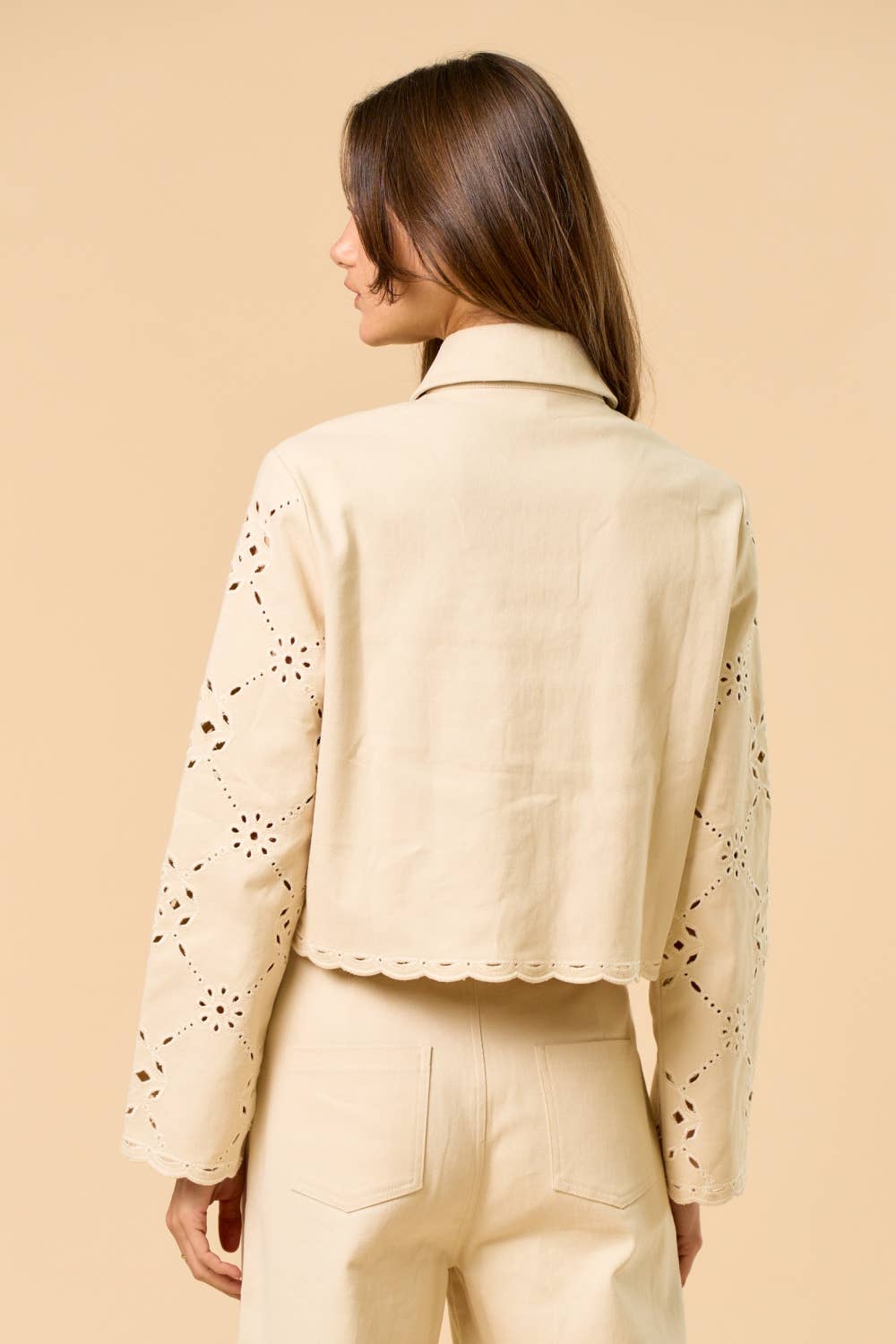 Motif Long Sleeve Jacket